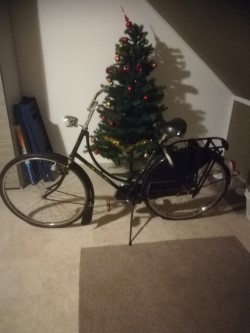 zijkant van de opoefiets