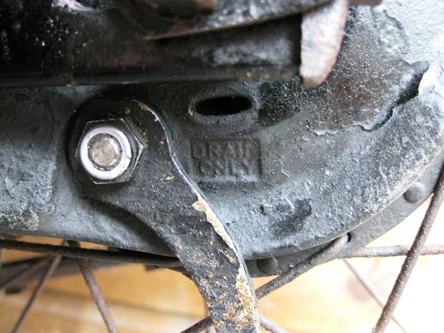 Ankerplaat voor Sturmey-Archer 5 - Drain only