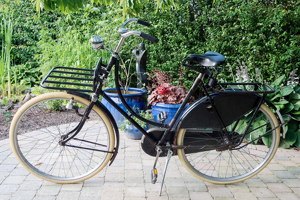 Damesfiets gepoetst