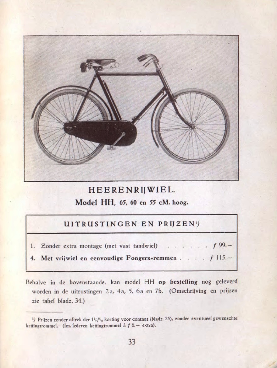 Uit de prijscourant van 1923